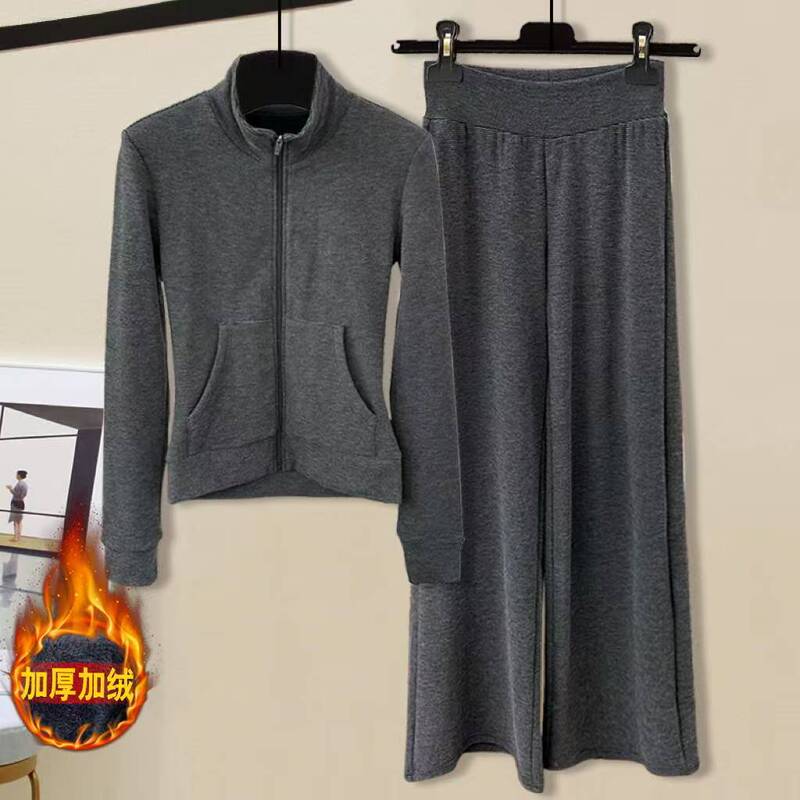 Autumn and Winter Velvet Thickeneded Outwear Women's Slim Sweatshirt Korean Chic Wear 2025 New Early Autum Waist Top