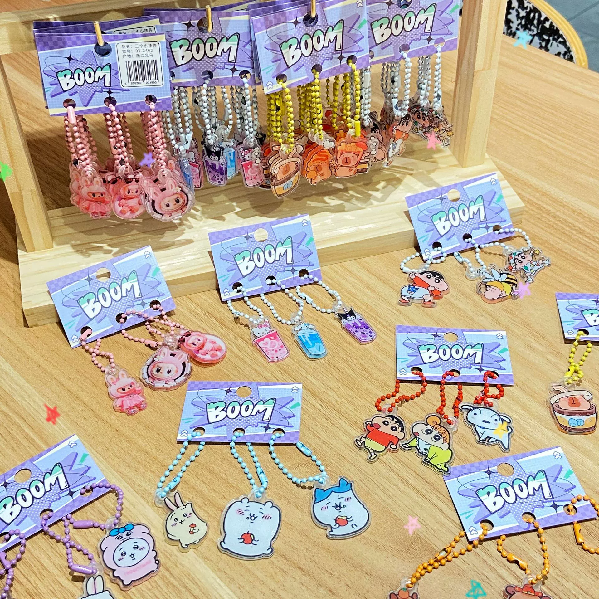 Acrylic pendant, cartoon cute creative keychain