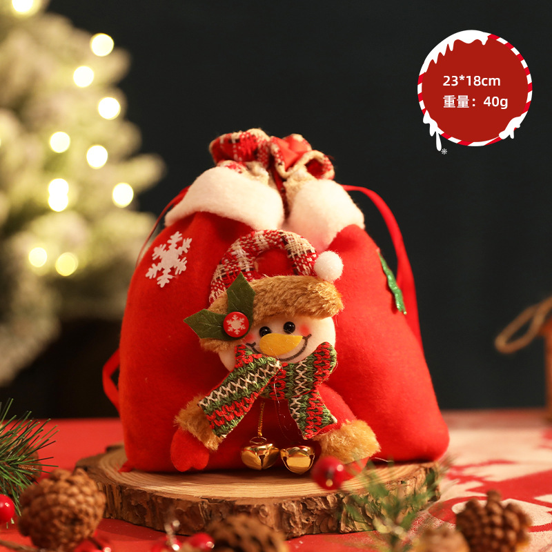Bolsa de regalo de Navidad Nochebuena pequeño regalo creativo muñeca anciano muñeco de nieve bolsa de manzana niños bolsa de dulces