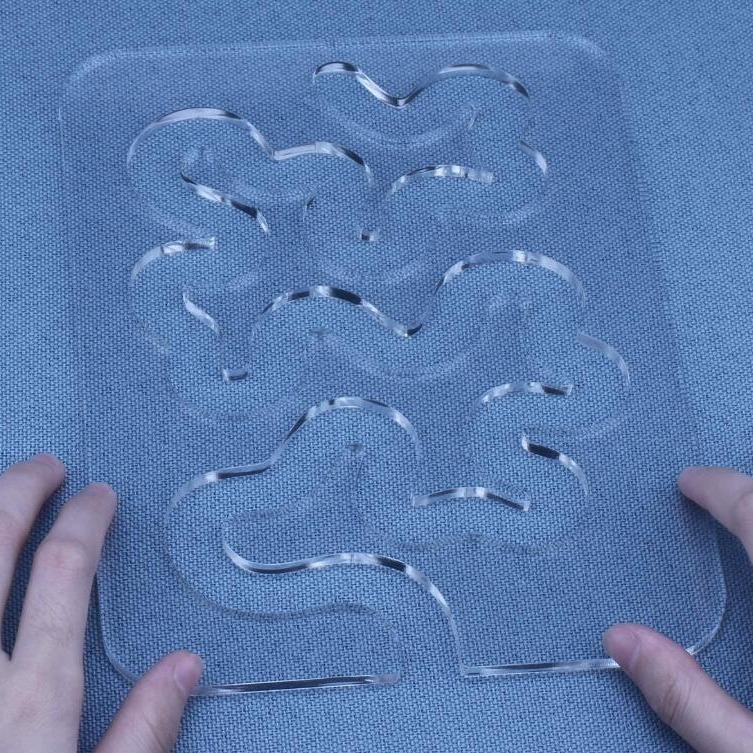 Amazon especial-en forma de costura patchwork regla de plástico acrílico Procesamiento de regla de costura plantilla patchwork herramienta