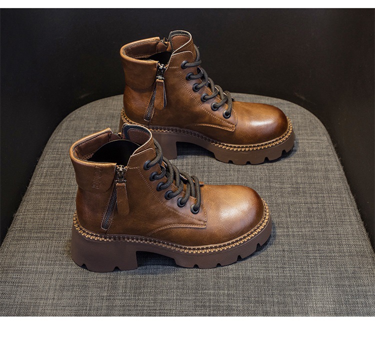 Boot Martin da nữ cổ thấp đế dày phong cách Anh quốc mùa thu đông — M2279-1 màu đen lót nhung, M2279 Màu cà phê lót một lớp, M2279-1 Màu cà phê lót nhung, M2279 màu đen một lớp bên trong chi tiết 21
