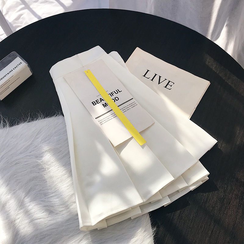 JK 유니폼 셔츠 치마 원피스 주름 치마 여성 봄과 여름 투피스 세트 스커트 반팔 티셔츠 여성용 여름