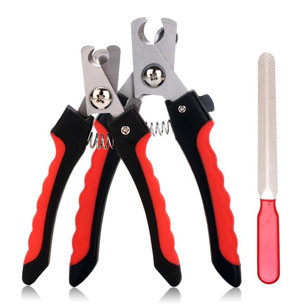 Cortauñas para mascotas, cortauñas de acero inoxidable para perros y gatos con lima, herramientas multifuncionales de limpieza y aseo