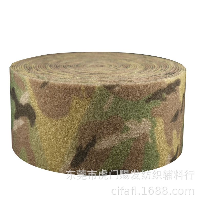 Printed Mc Camouflage Velcro Hook Surface Camouflage Mcbk Hook Loop Tape Multi-Specification Outdoor Equipment Hook and Loop Tape