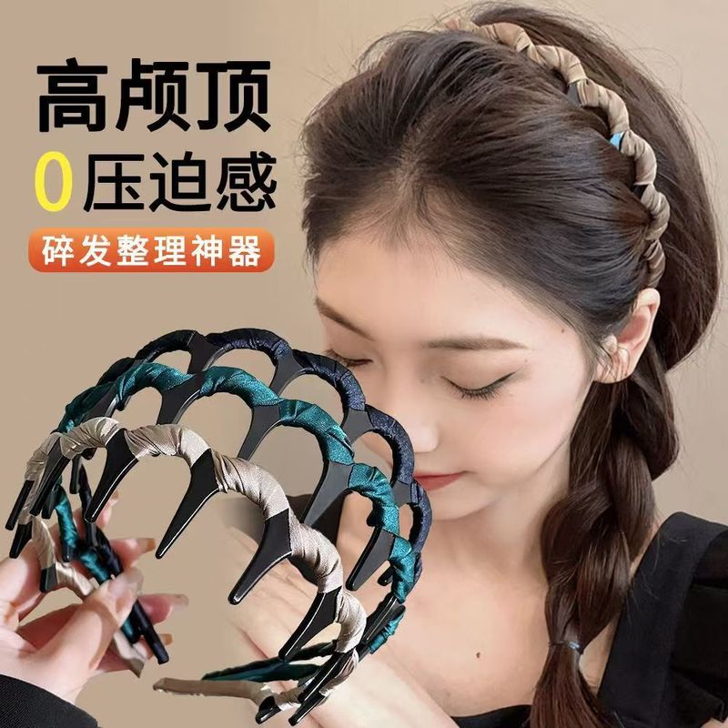 韩版波浪发箍女高颅顶洗脸带齿发卡布艺防滑碎发头箍网红2025新款|undefined