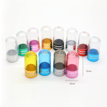 现货销售矮胖透明一粒塑料瓶分装瓶 ps塑料瓶铝盖塑料瓶一粒装