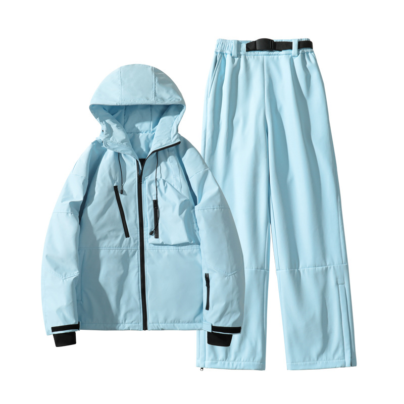 (2개) 안티 워터 싱글 및 더블 보드 스키 세트 남자 누빔안감 스키 세트 바지 세트 M42 K1002J FLEECE-LINED-P240