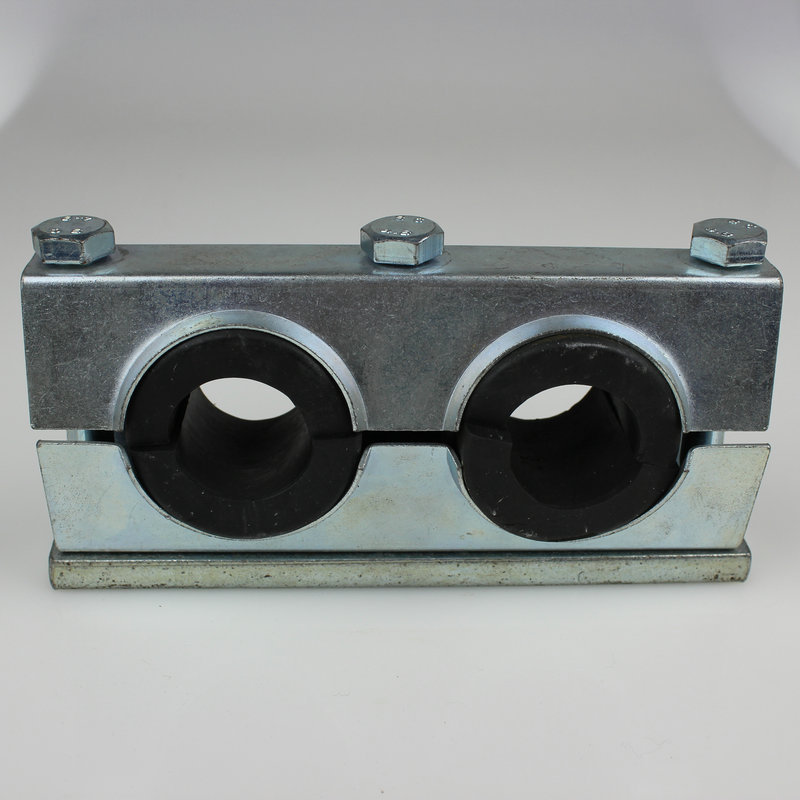 防震管夹重型双联管夹船用管卡液压管卡单孔多孔钢制管夹