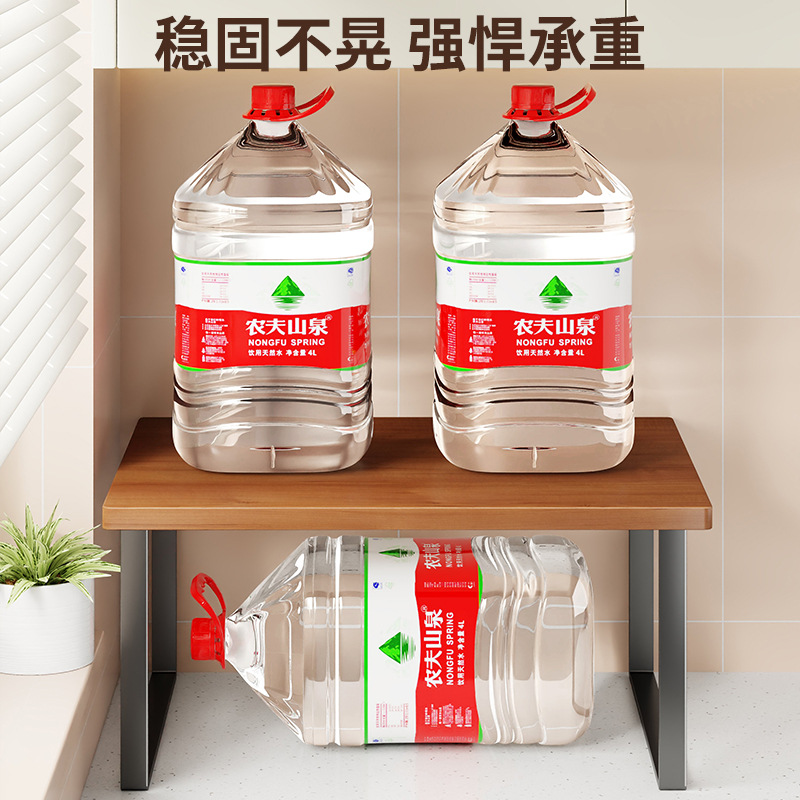 Estante Organizador de Microondas de Hierro y Madera, Multifuncional, para Cocina