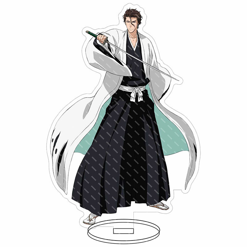 Kurosaki Ichigo, Aizen, Renji, Kenpachi va Ulquiorra tasvirlangan Bleach tik turgan belgilar.
