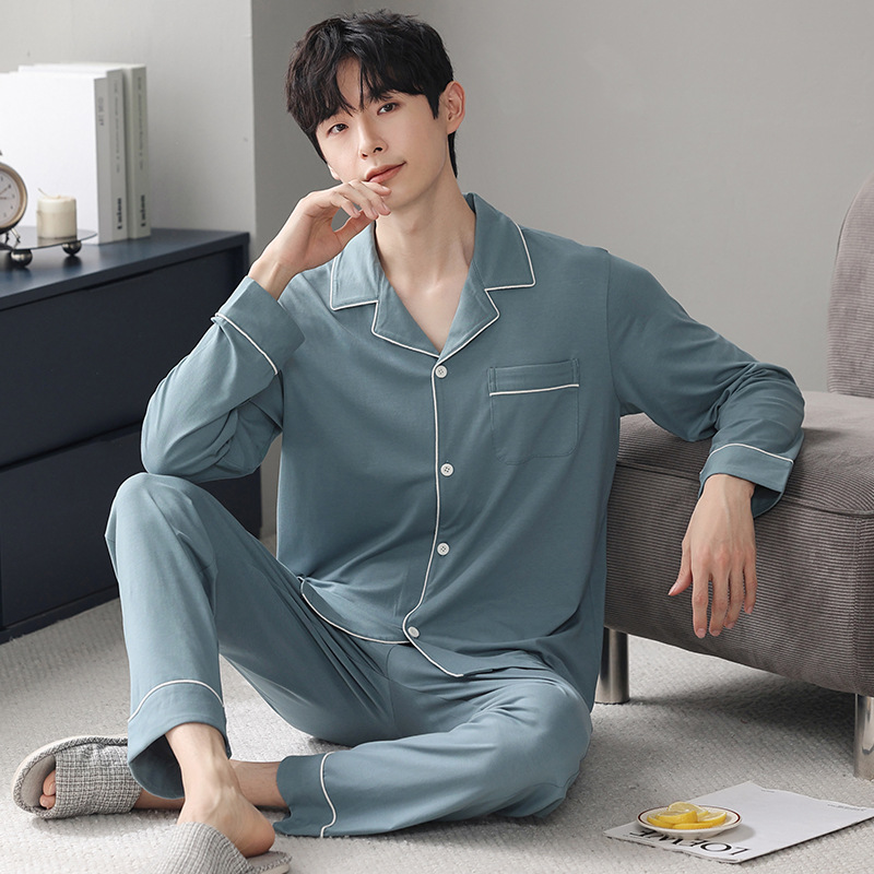 Pijamas para hombres 2024 nuevo hielo de invierno y otoño hombre de gran tamaño de alta sensación moda ropa de casa primavera y otoño mangas largas