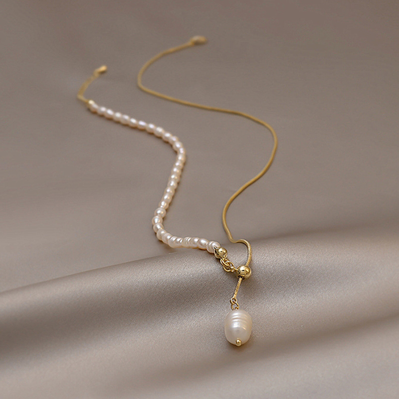 Fashion Geometric Copper Beaded Pendant Necklace 1 Piece