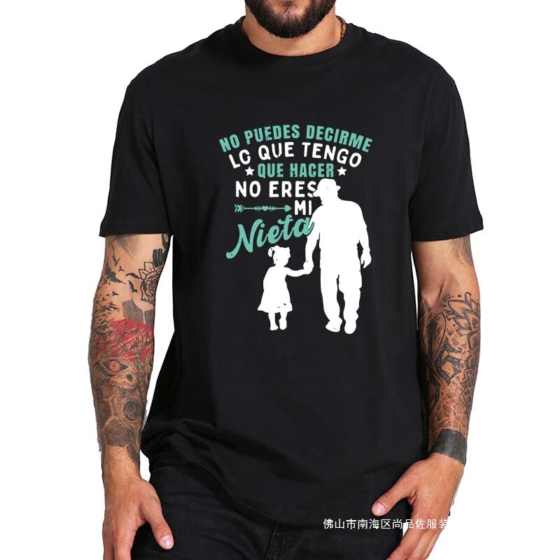 Cross-Border Independent Station Amazon I Have My Granddaughter T-Shirt Interesting Spanish Text Grandpa Dad Gift