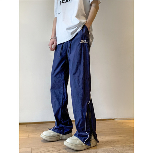 American Deconstruction Function Rush Pants Men's Summer Design Fashion Work Pants Streetwear Brand Straight Leg Quick Dry Parachute Pants