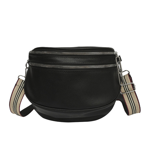Personalized Korean Style Wide Strap Shoulder Bag, High Beauty Fashion Minimalist Large Capacity Crossbody Small Square Bag