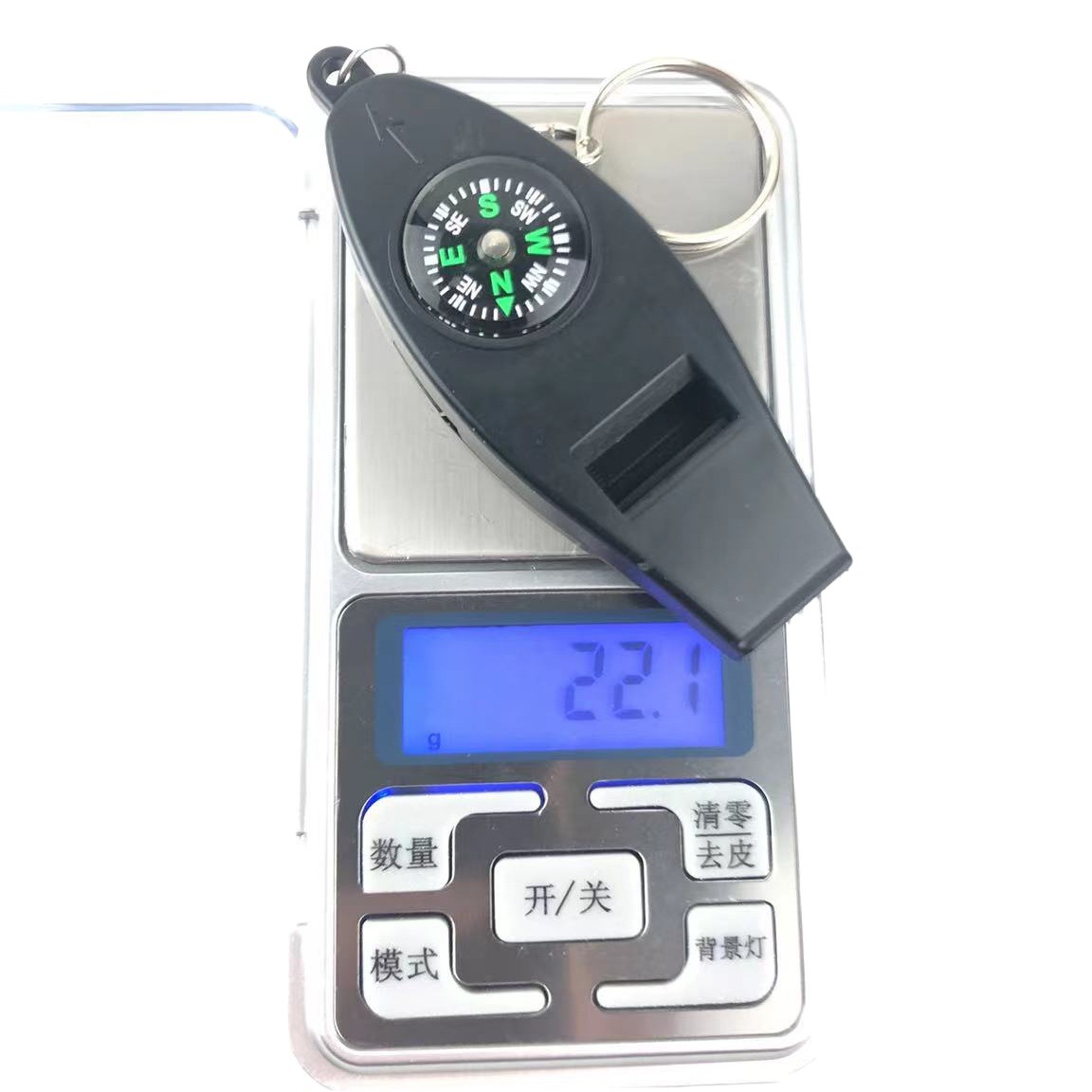 AliExpress Cuatro en Uno brújula al aire libre portátil lupa termómetro multifunción silbato transfronterizo