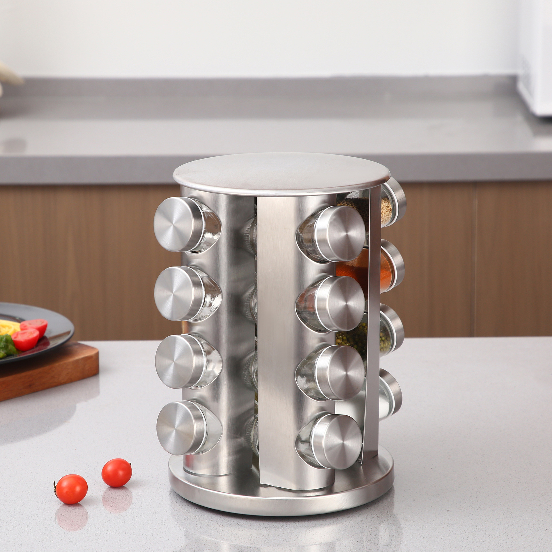 Organizador Giratorio de Especias de Acero Inoxidable 304 para Cocina image 9