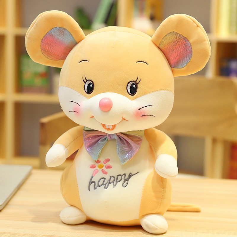 Cute juguete de peluche ratón muñeca zodiacal almohada ratón bebé muñeca muñeca para niños par