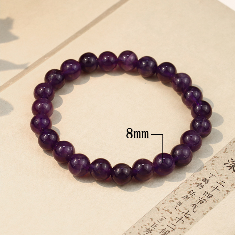 Natural Amethyst Korean Student Girlfriends Bracelet Retro Style Simple Jewelry display picture 4