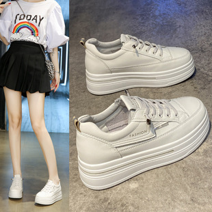 Li Sen 2025 Four Seasons White Shoes New Korean Style Ins Women's Thick Sole Height Increasing Board Shoes Casual Street 8896