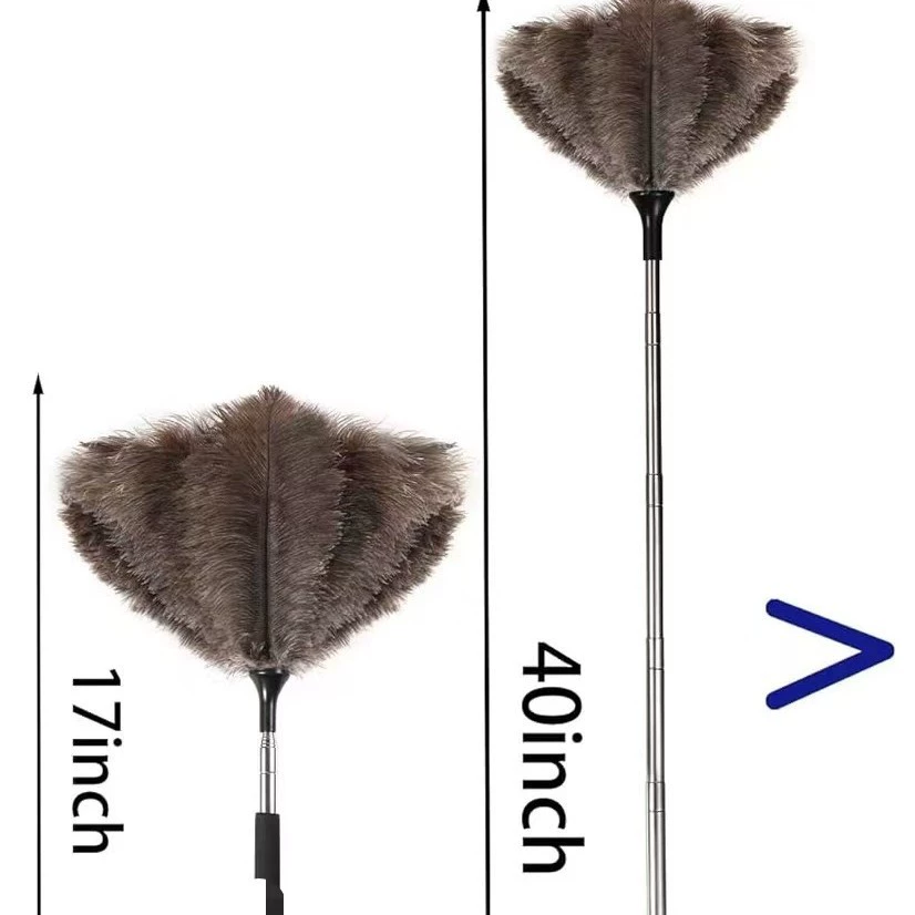 Телескопические удлиненные страусиные перья для домашнего использования из нержавеющей стали с длинной ручкой