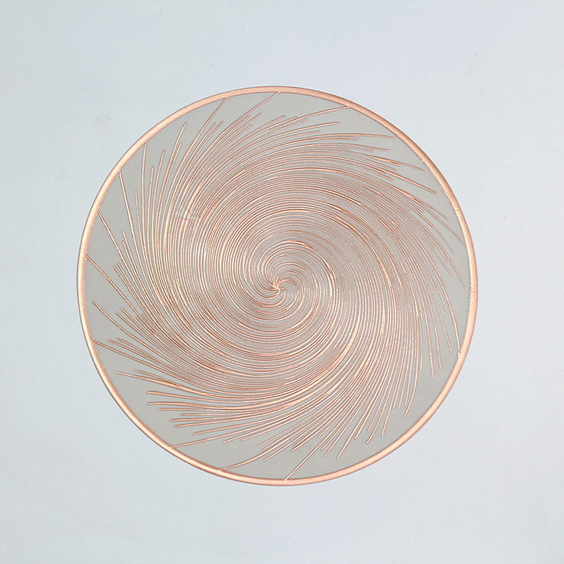 Transfronterizos hogares de mesa de comedor de PVC impermeable, anti-deslizante, creativo, almohadilla de comedor redonda, almohadilla de cocina vórtice