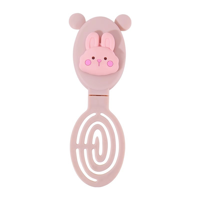 Pequeño peine plegable portátil para mujeres ins de alto valor facial para niños lindos mini espejo conjunto de peine de masaje