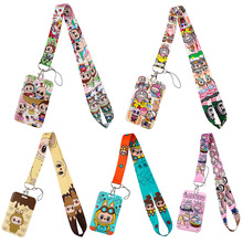 新款拉布布卡通手机挂绳卡套公交卡学生卡工作证件硬壳多功能卡套