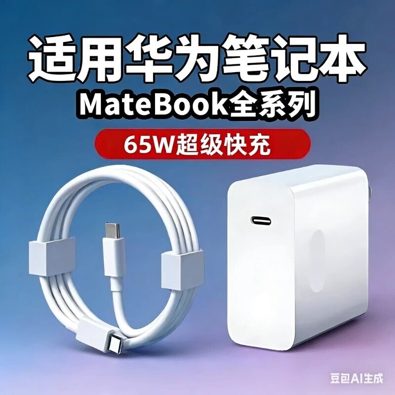 Suitable for Huawei Notebook 65W Charger Head Super Fast Charging Matebookxs/E/13/15/16/Xpro6 Suitable for Huawei Notebook 65W Charger Head Super Fast Charging Matebookxs/E/13/15/16/Xpro6
