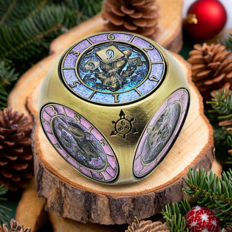 7-in-1DND 回転サイコロ クトゥルフ ドラゴンとダンジョン クロスボーダー ボードゲーム メタルサイコロ 6 面多面体ジャイロ|undefined