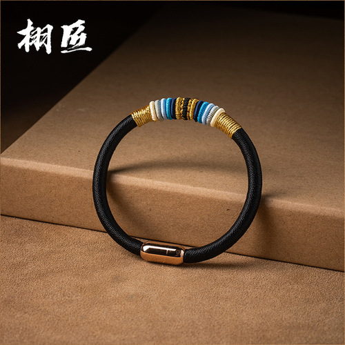 Nine-fold Kassapa Vajra Knot Bracelet, Benming Year, Good Luck, Red Rope, Couple Bracelet, Magnetic Buckle, Handmade National Style Jewelry