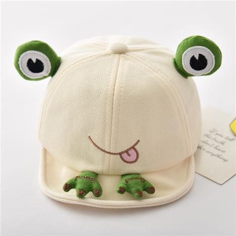 베이지 색을 따라 부드러운 개구리