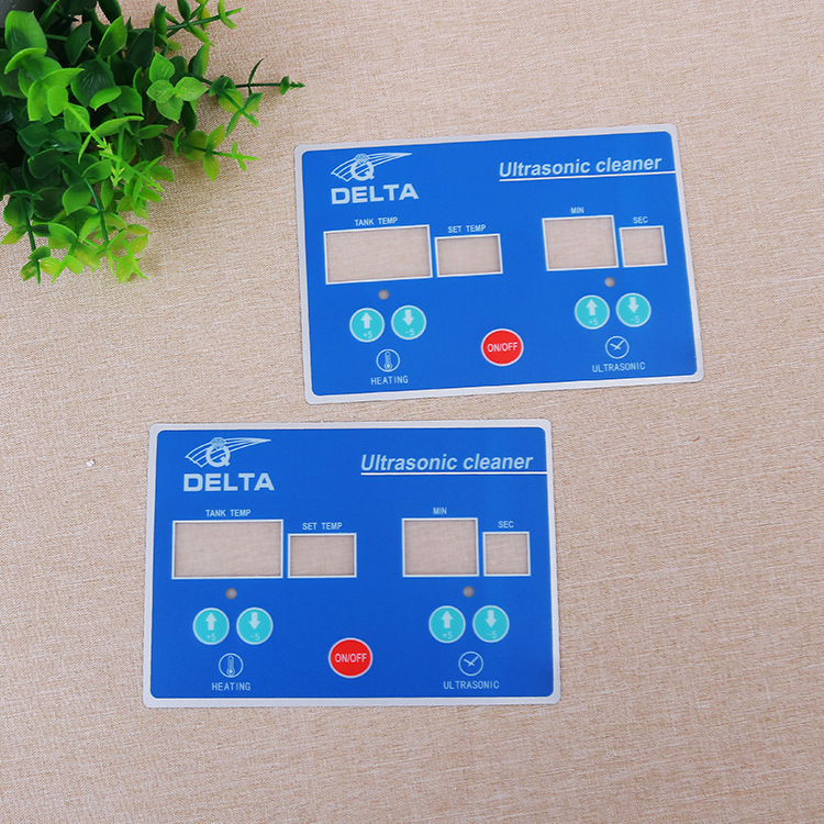 PVC磨砂面贴PET按键鼓包贴面 PC服务器显示窗口标牌家用电器标牌