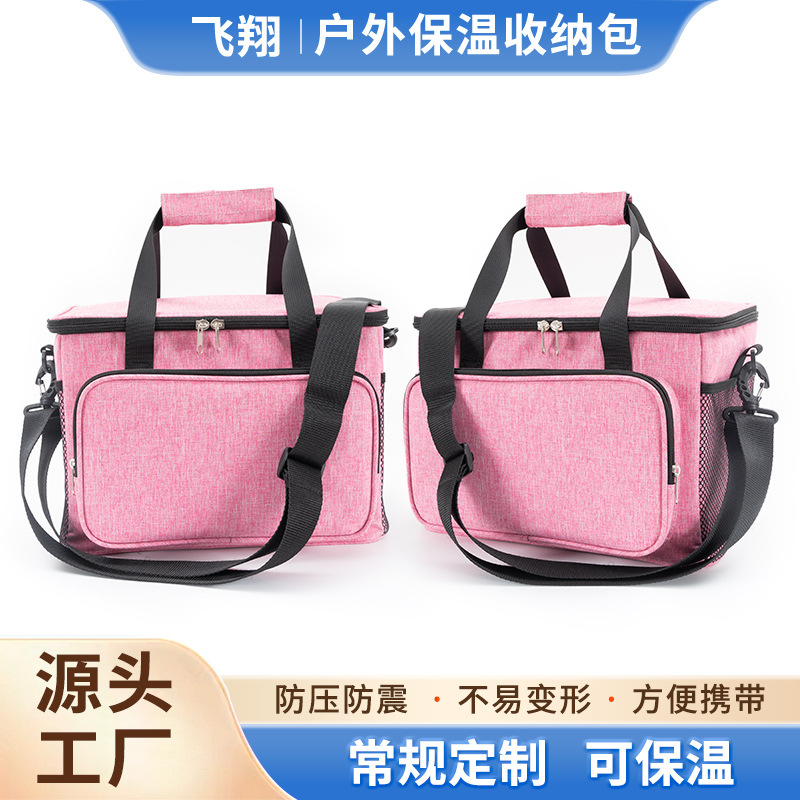 跨境饭盒手提包保鲜冰包牛津布野餐单肩手提便当包隔热保温冰袋