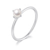 Ring from pearl, accessory, European style, simple and elegant design, wholesale