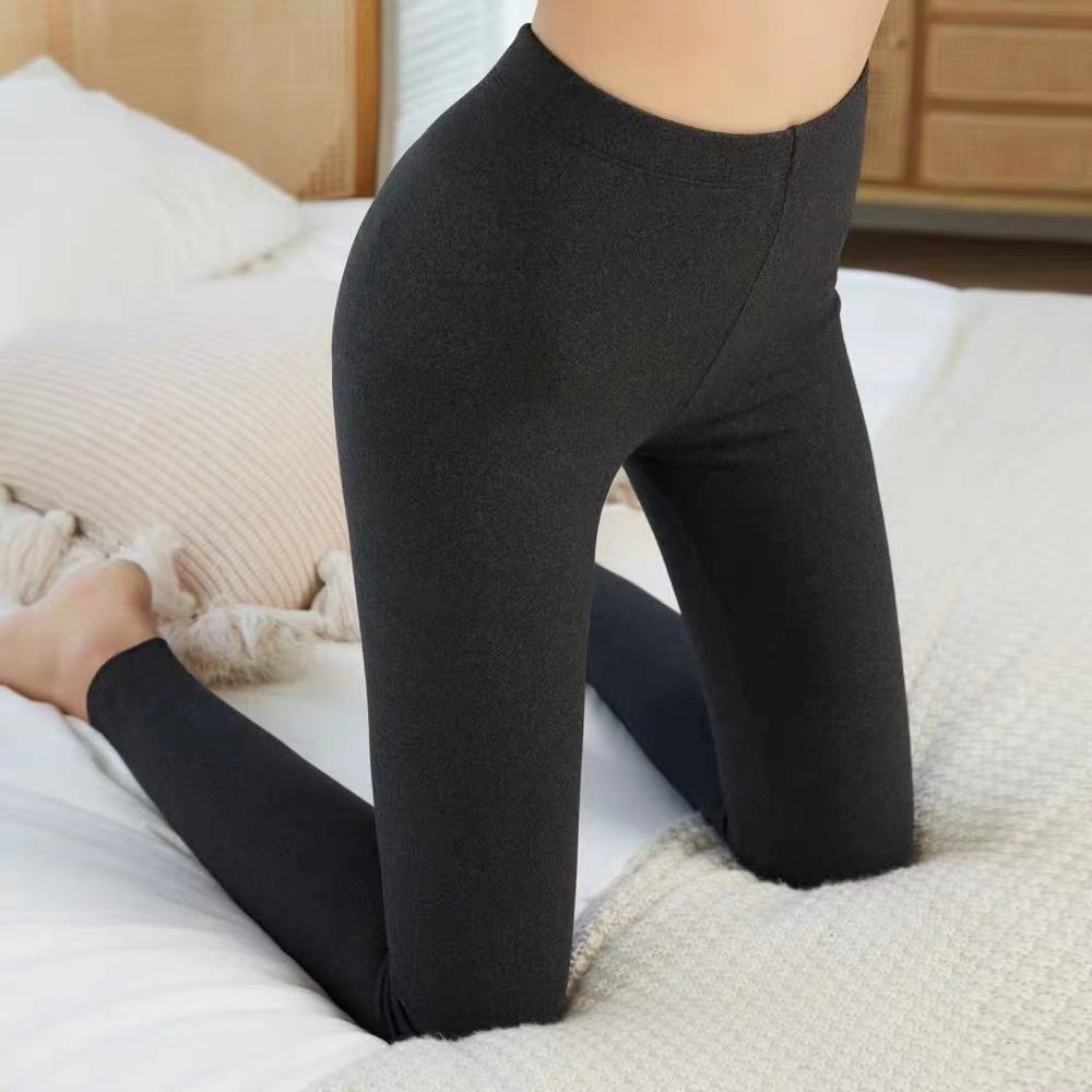 Autumn and Winter New Hot Velvet High Waist Velvet Warm Pants Women's Stretch Slim-Fit Double-Sided Brushed Leggings Women's Autumn Pants