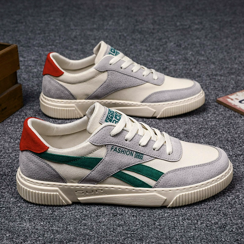 Летние мужские кеды 2025: новая коллекция в корейском стиле, модные универсальные кеды из парусины, повседневные студенческие кроссовки, тканевые кеды, спортивная обувь, тренд сезона.