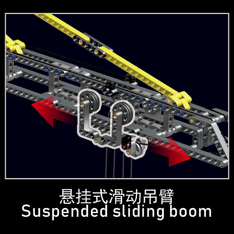 Modelo Yuxing Wang17004 serie de ingeniería modelo de grúa pequeña compatible con Lego bloques de construcción para niños juguetes de ensamblaje