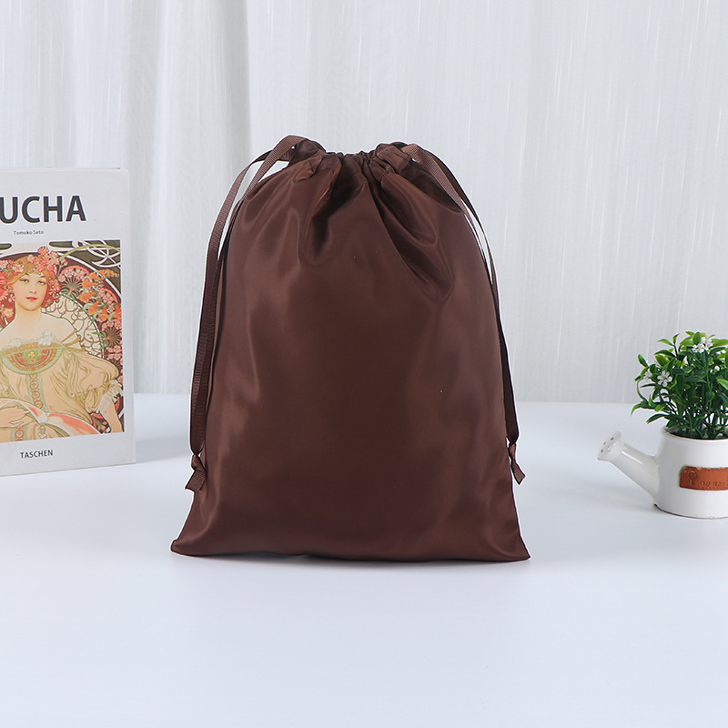 Bolsillo de cuerda de color sólido personalizado joyería bolsas de embalaje zapatos ropa cuerda de tracción bolsa de almacenamiento impermeable logotipo