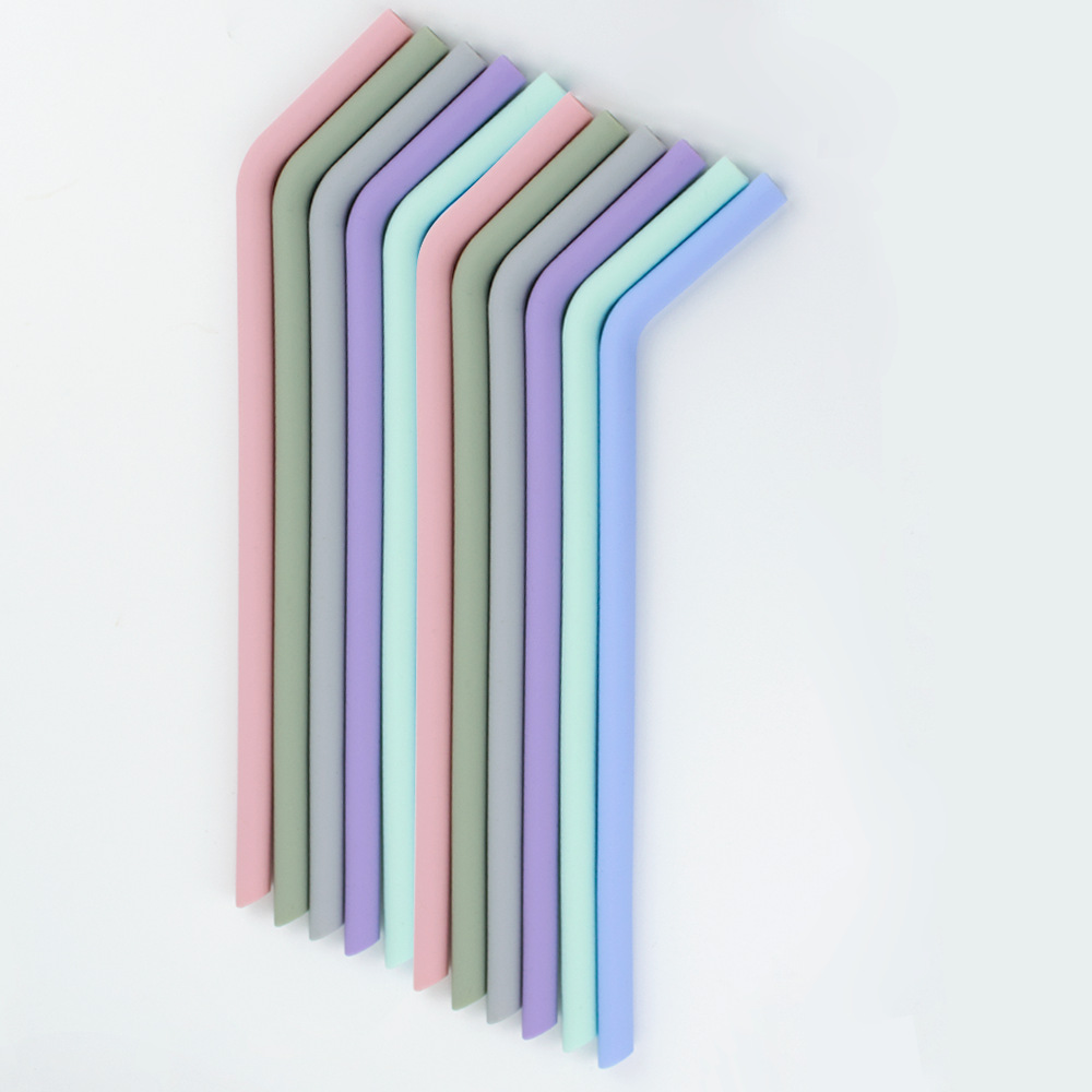 2022亚马逊热销新款折叠硅胶吸管非一次性弯吸管可降解硅胶吸管