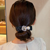 Fashionable universal ponytail with bow, hair accessory, Korean style