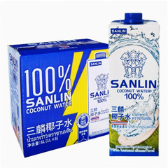 泰三麟椰子水1L*6瓶富含天然电解质进口NFC椰青果汁家 杰宏