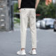 TikTok Explosive Casual Pants Men's Cropped Pants Summer Thin Cropped Pants Men's Slim-fit Ice Silk Breathable 989