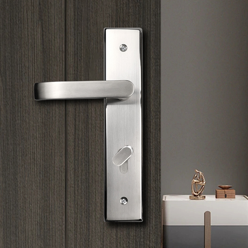 Cerradura mecánica de puerta de entrada cerradura de panel de puerta 304 cerradura de manija de acero inoxidable cerradura de manija de panel de puerta antirrobo europea