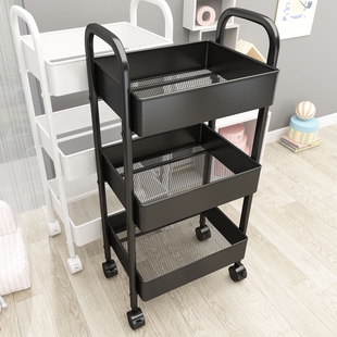 Storage Rack Multi-layer Storage Rack Small Narrow Office Floor Shelf Cabinet with Wheels Movable Table