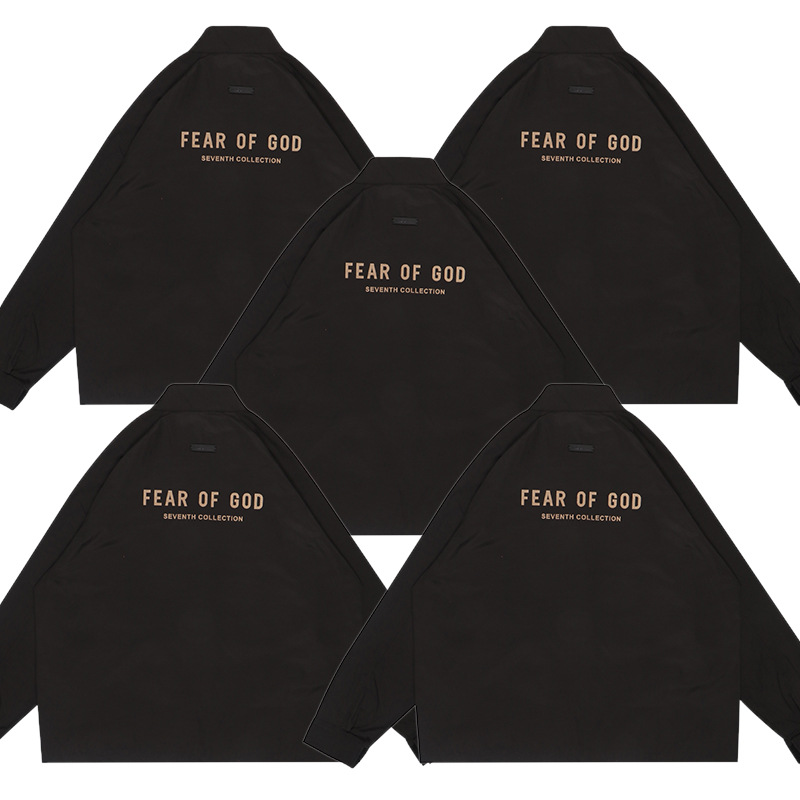 FOG FEAR OF GOD seventh Mainline Flocking printing Stand collar nylon Coach Jacket Pizex coat