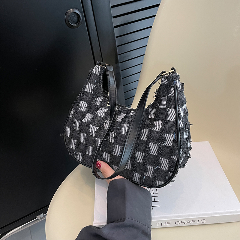 2024 nuevo bolso vaquero de hombro único bolso de lona azul de gran capacidad moda 100% bolso de mujer casual portátil