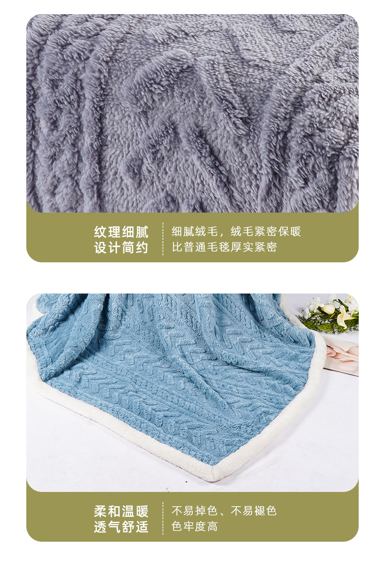 双面法兰绒毛毯