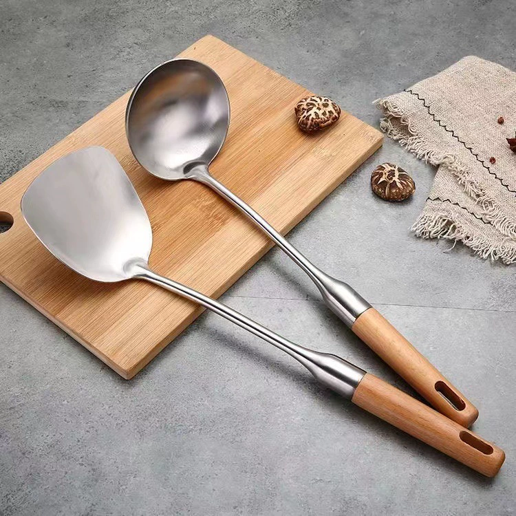 Old-fashioned spoon stainless steel, set, kitchenware, increased thickness, Birthday gift