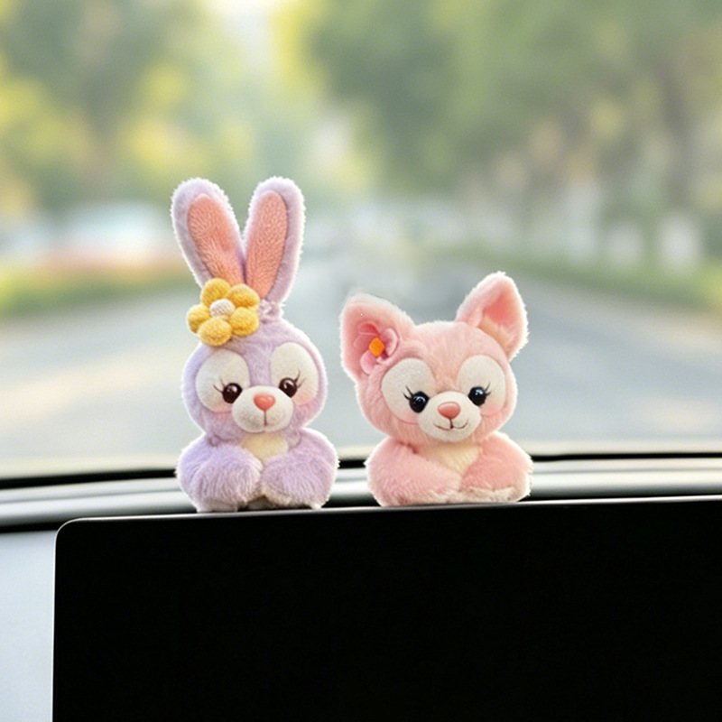 2026 New Car Rearview Mirror Ornament Linabell Lying Doll Car Interior Dashboard Screen Decoration Cute for Girls